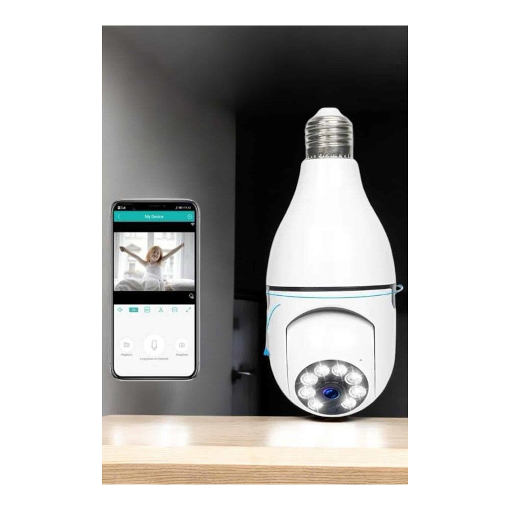 Güvenlik Kamerası Wifi Kamera Duylu Ev Kamerası Wifi Bağlantılı Dönebi