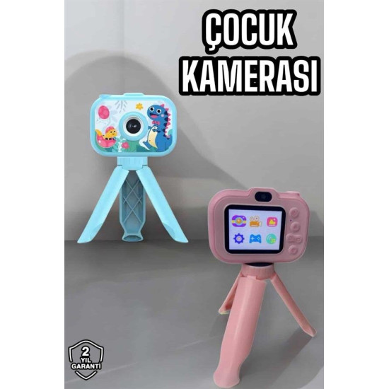 Çocuk Için Eğitici Video Kamera Ayaklı Mini Fotoğraf Makinesi