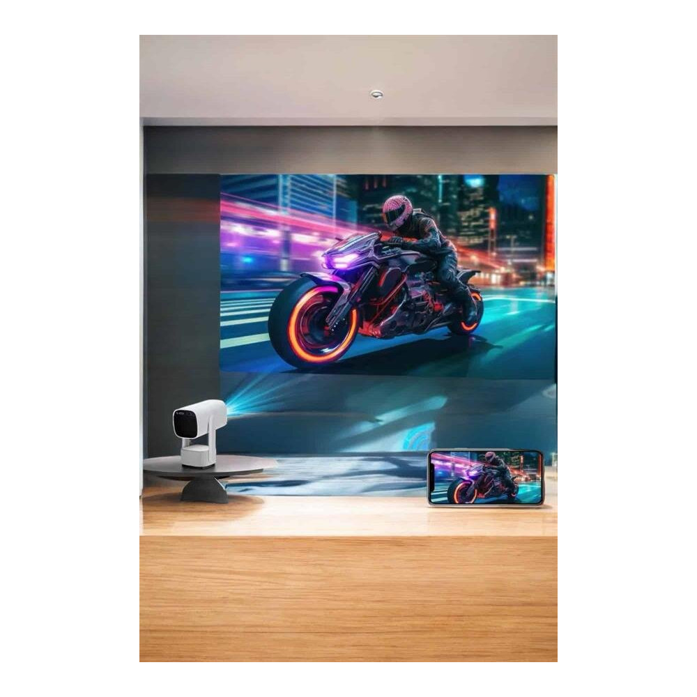 Akıllı Projeksiyon Powerbankli Taşınabilir Sinema Projektörü 4k HD Kal