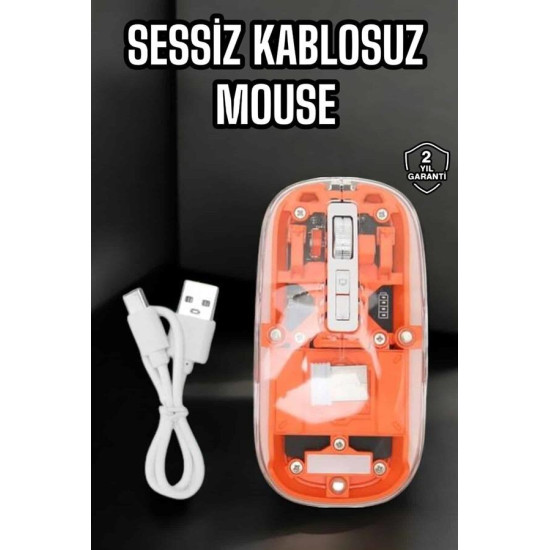 Bluetooth 5.0 & 2.4GHz Kablosuz Fare – 3 Cihaz Bağlantılı Hızlı Geçiş 