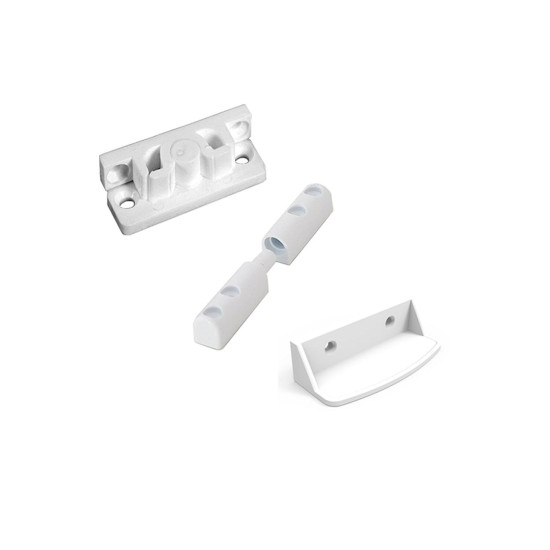 Sineklik Menteşesi-çıt Çıtı-tutamağı Beyaz 10''lu Set (30 Adet)