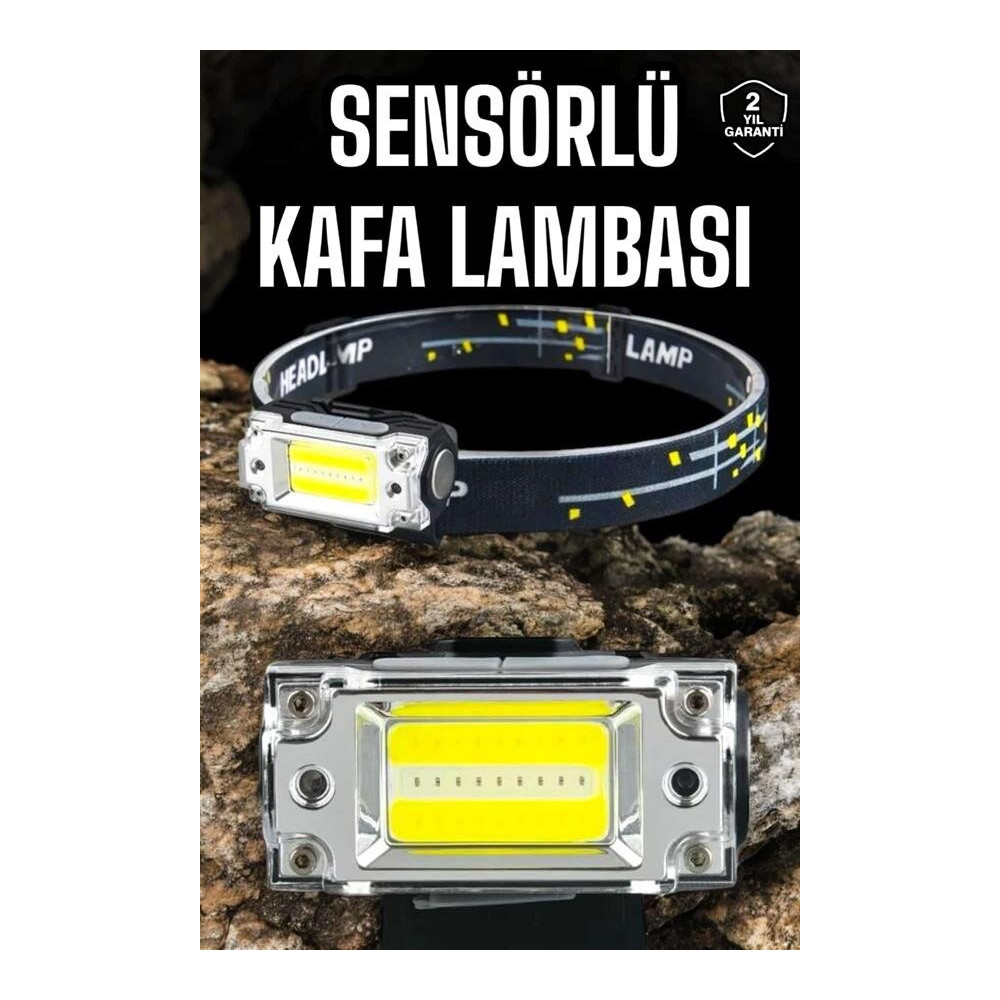 Kafa Lambası Kamp Feneri Balıkçı Feneri Başlıklı Suya Dayanıklı