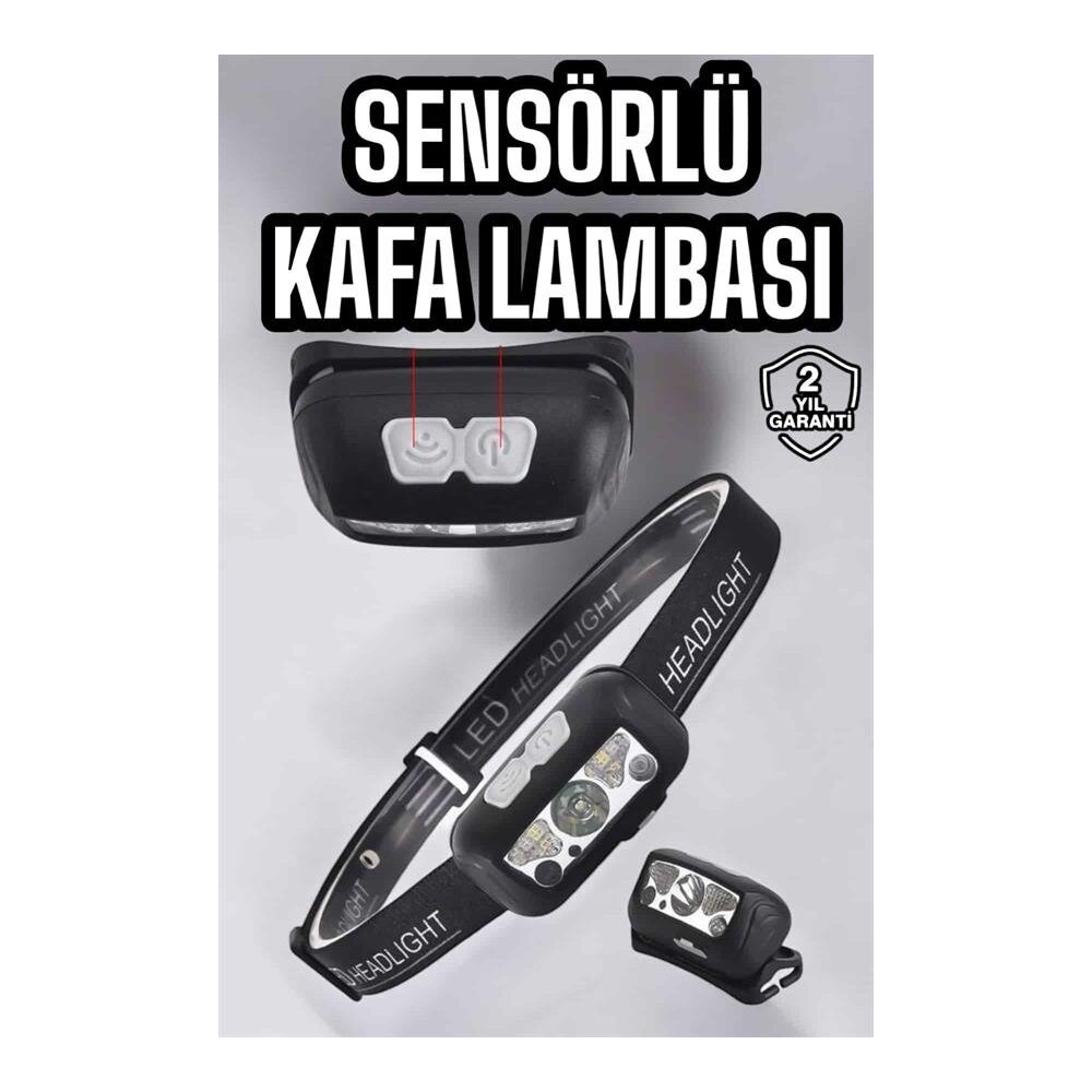 800 Lumen LED Kafa Lambası COB ve XPE Led Type C Şarjlı Ayarlanabilir