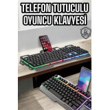RGB Işıklı Oyuncu Klavye Mouse Seti – Türkçe Q Ayarlanabilir DPI Ergon
