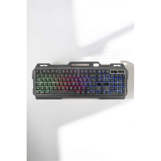 RGB Işıklı Oyuncu Klavye Mouse Seti – Türkçe Q Ayarlanabilir DPI Ergon