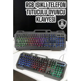 Q Klavye RGB Işıklı Klavye Ve Mouse Seti Kablolu Mouse Hediyeliş