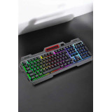 Led Işıklı Oyuncu Klavye Usb Girişli RGB Işıklı Q Klavye Mouse Hediyel