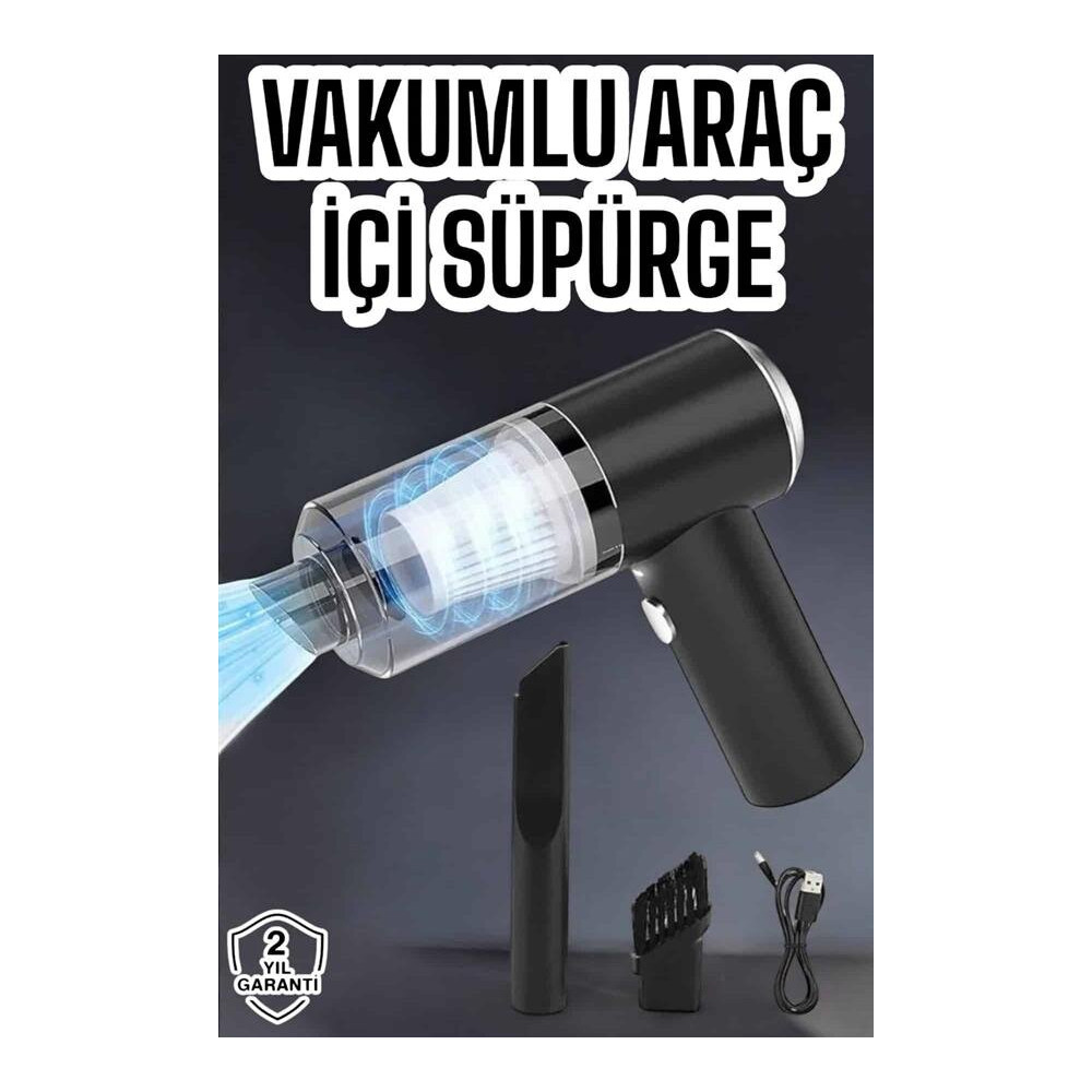 Yeni Nesil Mini Vakumlu Araç Süpürgesi El Süpürgesi Şarjlı