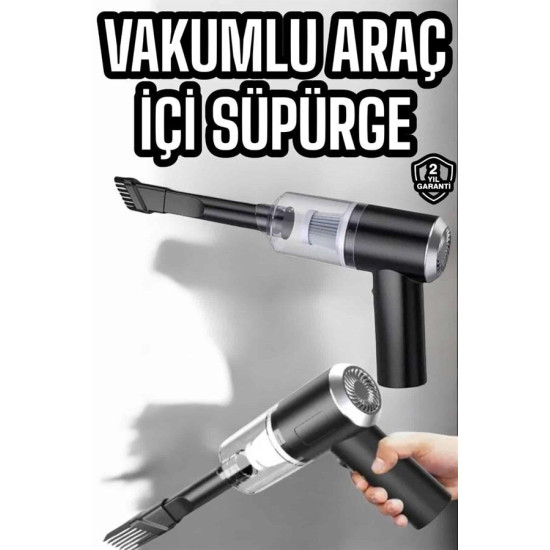 Araç İçi Süpürge Kablosuz Şarjlı Elektrikli Süpürge Elde Taşınabilir