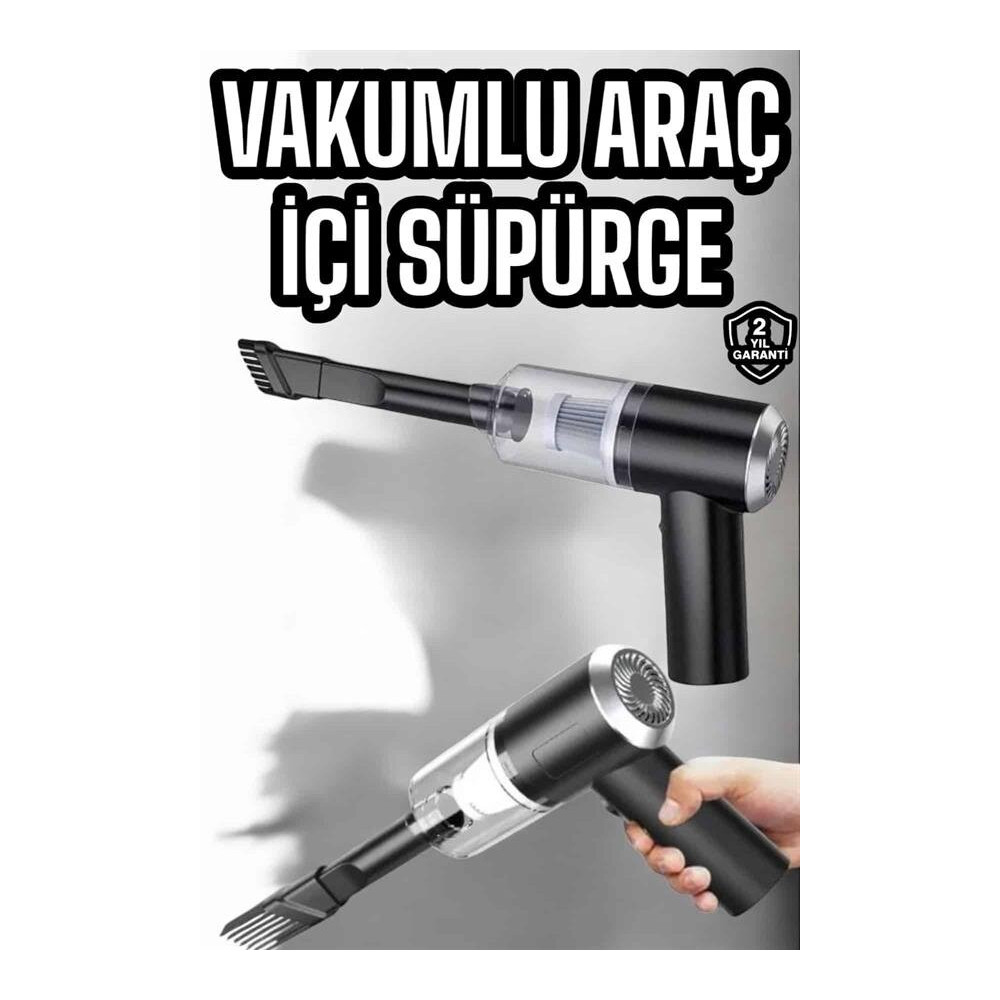 Araç İçi Süpürge Filtreli Şarjlı Süpürge Vakumlu Yıkanabilir