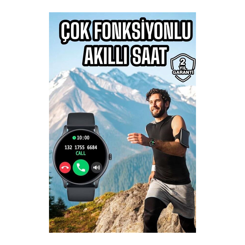 Akıllı Saat Çok Fonksiyonlu Sesli Görüşme NFC Uyumlu Amoled Ekran