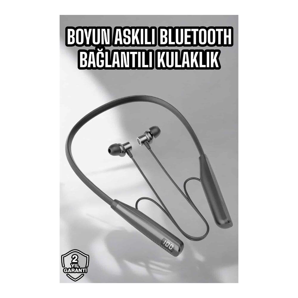 Boyun Bantlı Bluetooth Kulaklık Yüksek Ses Kaliteli 100 Saat Kulaklık