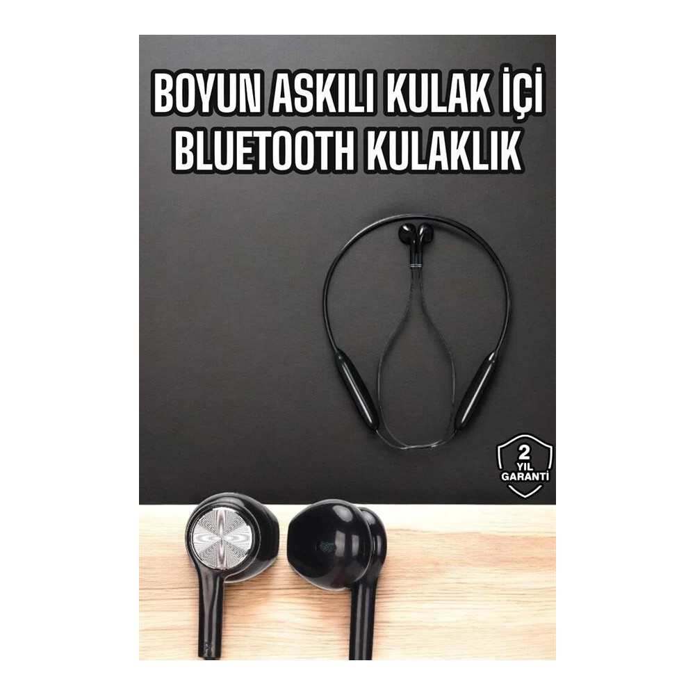 Kablolu Boyun Askılı Dijital Göstergeli Bluetooth Kulaklığı 60 Saat