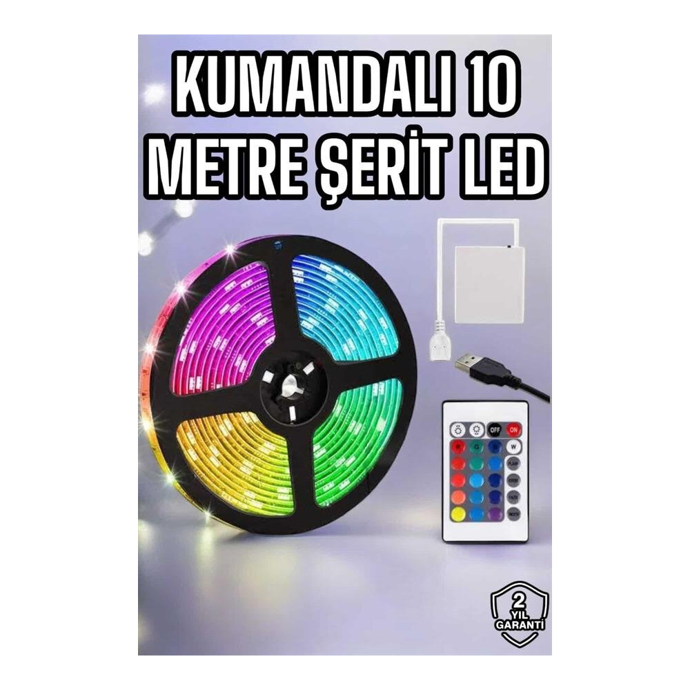Smart Şerit Led TV Arkası Renkli Kumandalı 10 Metre