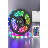 RGB Şerit Led 10 Metre Led Işık Kumanda ile Kontrol RGB