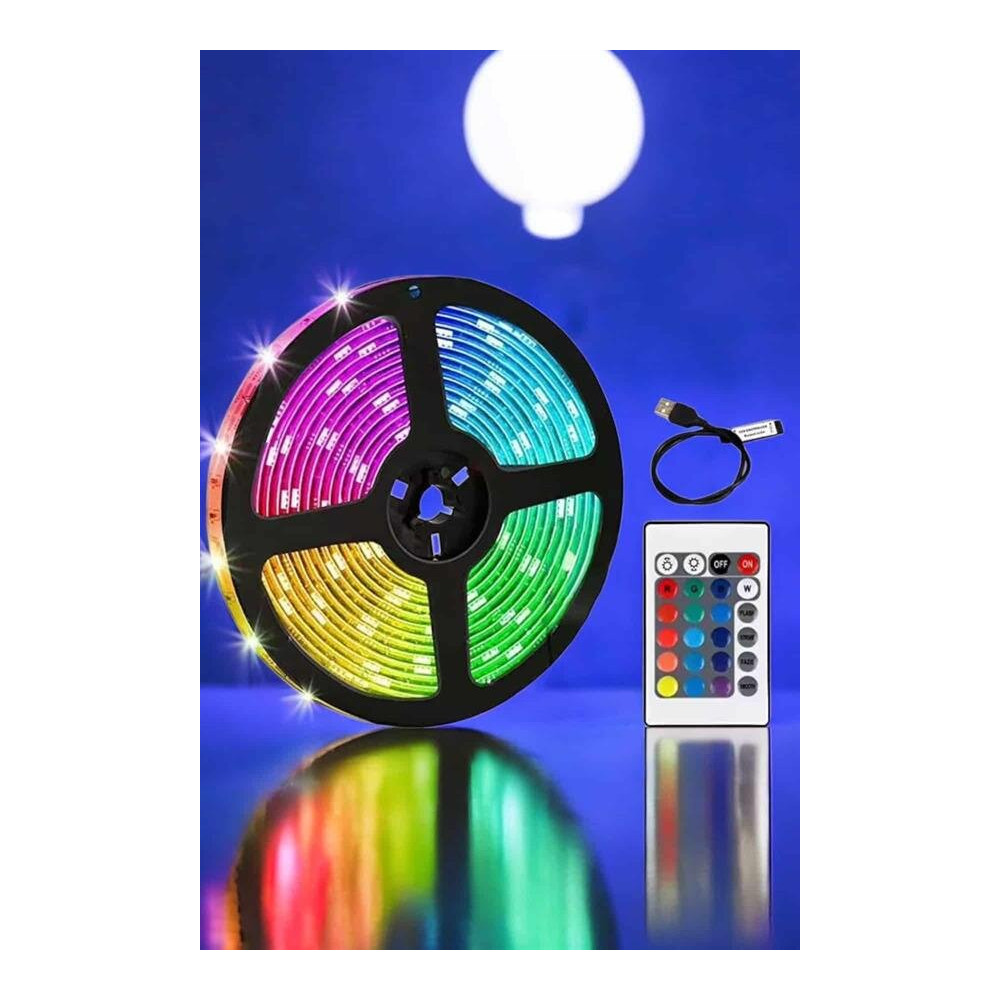 RGB Şerit Led 10 Metre Led Işık Kumanda ile Kontrol RGB