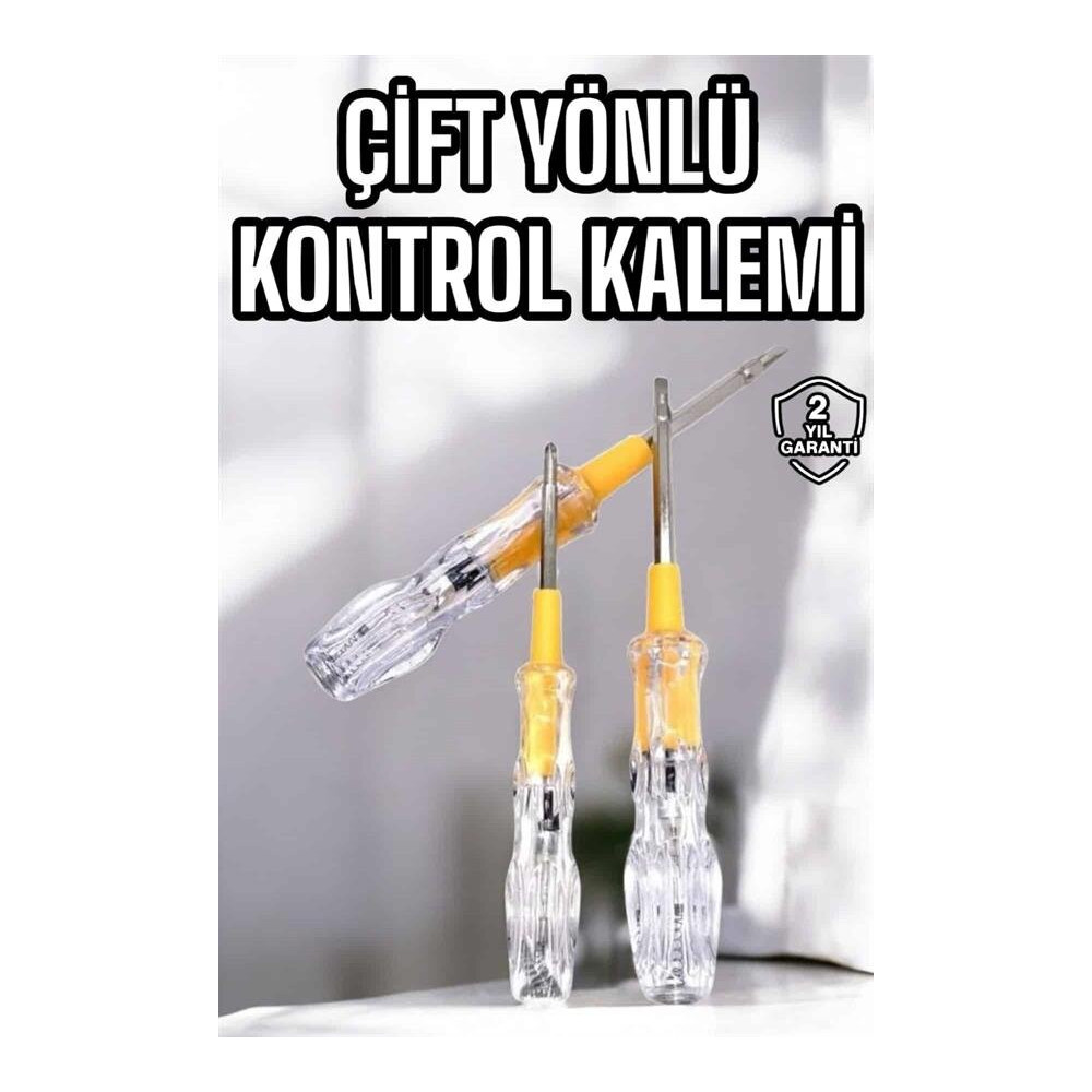 Çift Taraflı Elektrik Kontrol Kalemi Şeffaf Tornavida