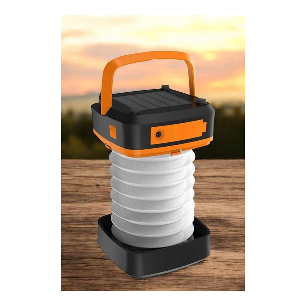 Güneş Enerjili Led Lamba Kamp Lambası Katlanabilir Lamba USB Şarjlı