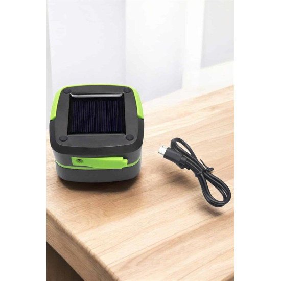 Güneş Enerjili Led Lamba Kamp Lambası Katlanabilir Lamba USB Şarjlı