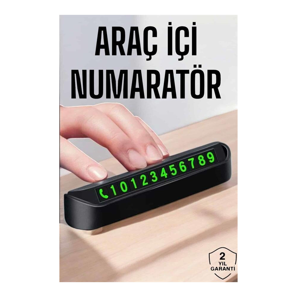 Numaralık Araç İçi Araba Araç Park Numaratör Telefon Numarası Yazma