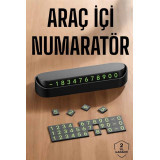 Araç İçi Numaratör Numaralık Torpido Üstü Açılır Kapanır Telefon Numar