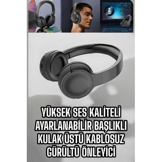 Kablosuz Bluetooth Kulaklık ANC/ENC Destekli Kulak Üstü Yüksek Ses Kal