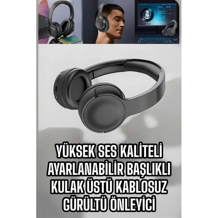 Kablosuz Bluetooth Kulaklık ANC/ENC Destekli Kulak Üstü Yüksek Ses Kal