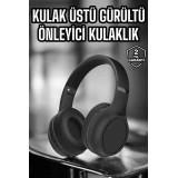Kulak Üstü Kablosuz Bluetooth Kulaklık Gürültü Önleyici Ayarlanabilir