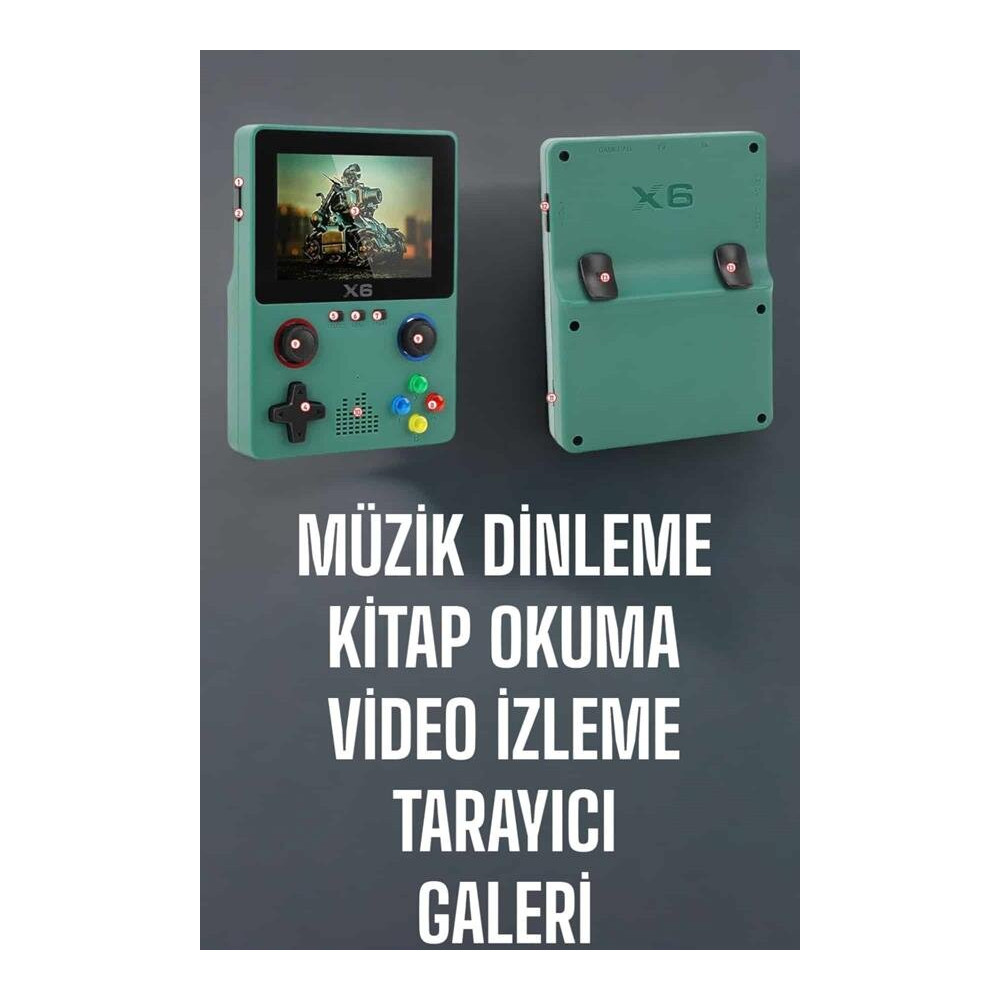 Taşınabilir Oyun Konsolu 3.5 İnç IPS Ekran Yaylı Çift LR Tuşlu