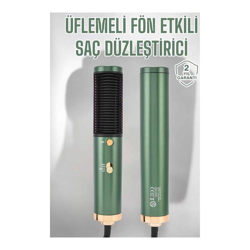 Üflemeli Fön Tarak Düzleştirici Seramik Kaplama Elektriklenme Karşıtı