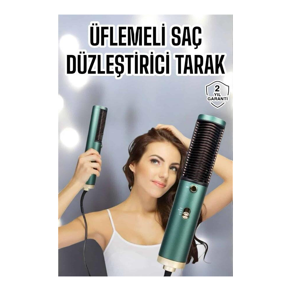 Fön Tarak Saç Düzleştirici Üflemeli Fön Makinesi Sıkı Dişli Taşınabili
