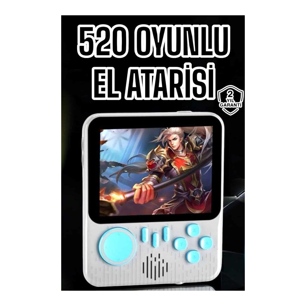 Mini Atari El Atarisi 3.5 inç Ekran Çift Konsol 666 Adet Retro Oyun Ga