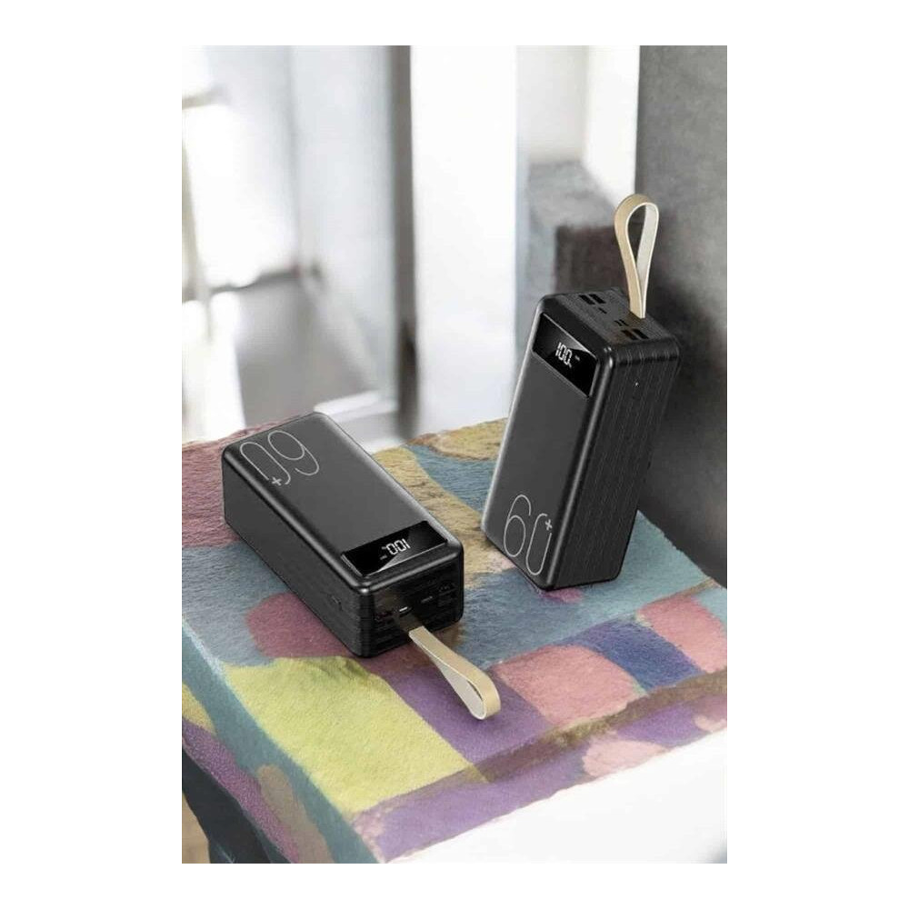 Powerbank 60.000 MAH 4 Portlu Uzun Şarj Süreli Dijital Göstergeli