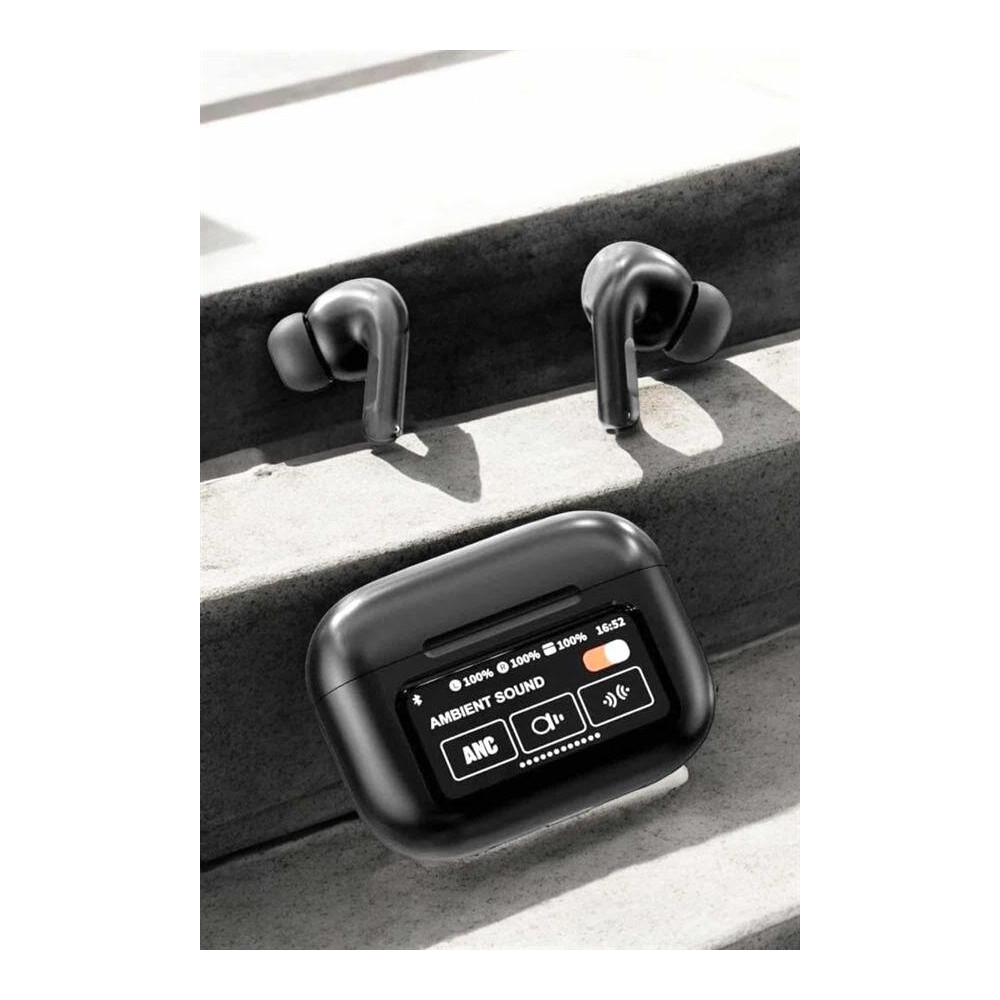 Kablosuz Bluetooth Kulaklık Ekranlı Uzun Şarj Süreli ANC Destekli