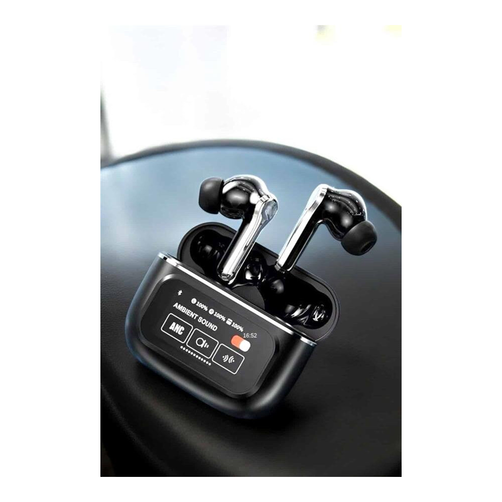 Kablosuz Bluetooth Kulaklık Ekranlı Uzun Şarj Süreli ANC Destekli