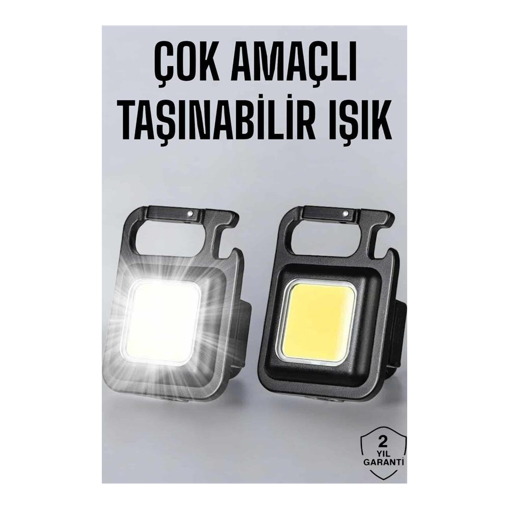Anahtarlık Çok Amaçlı Mıknatıslı Taşınabilir Işık Led Şarjlı