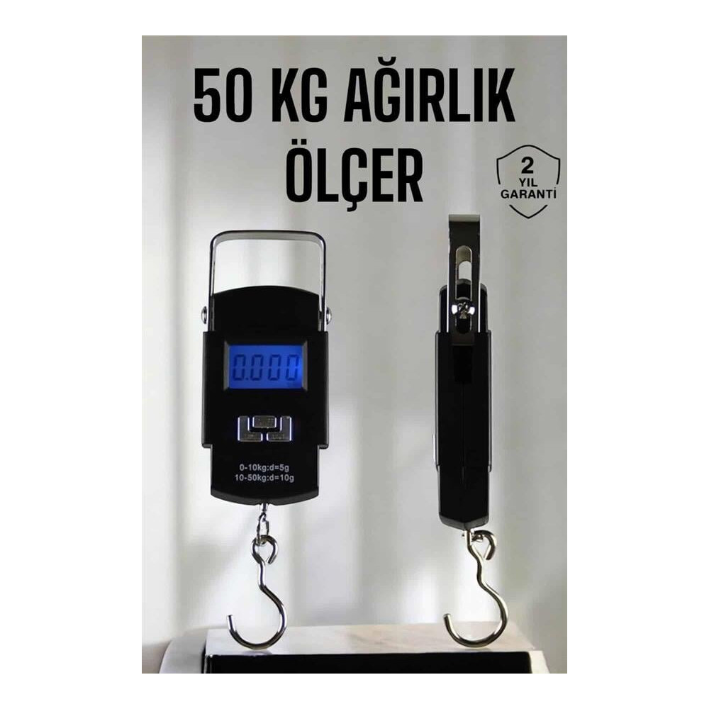 Ağırlık Ölçer 50 Kg El Terazisi El Kantarı Pilli Led Ekran