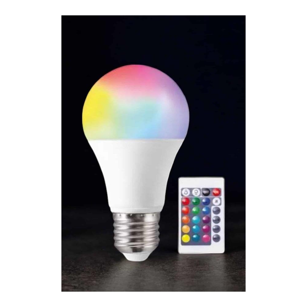 Renk Değiştirebilen RGB Işıklı Led Ampul A+Enerji 15 Watt Led Işık