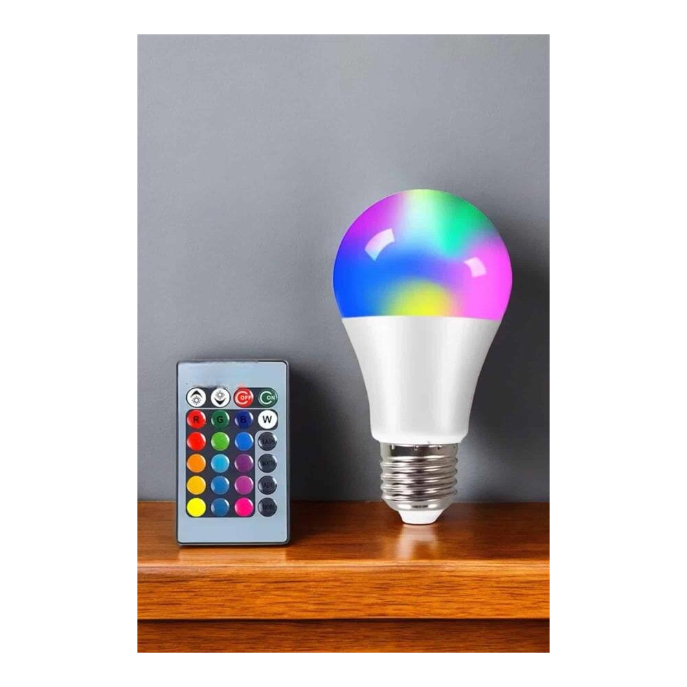 Renk Değiştirebilen RGB Işıklı Led Ampul A+Enerji 15 Watt Led Işık