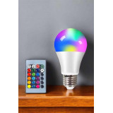 Renk Değiştirebilen RGB Işıklı Led Ampul A+Enerji 15 Watt Led Işık