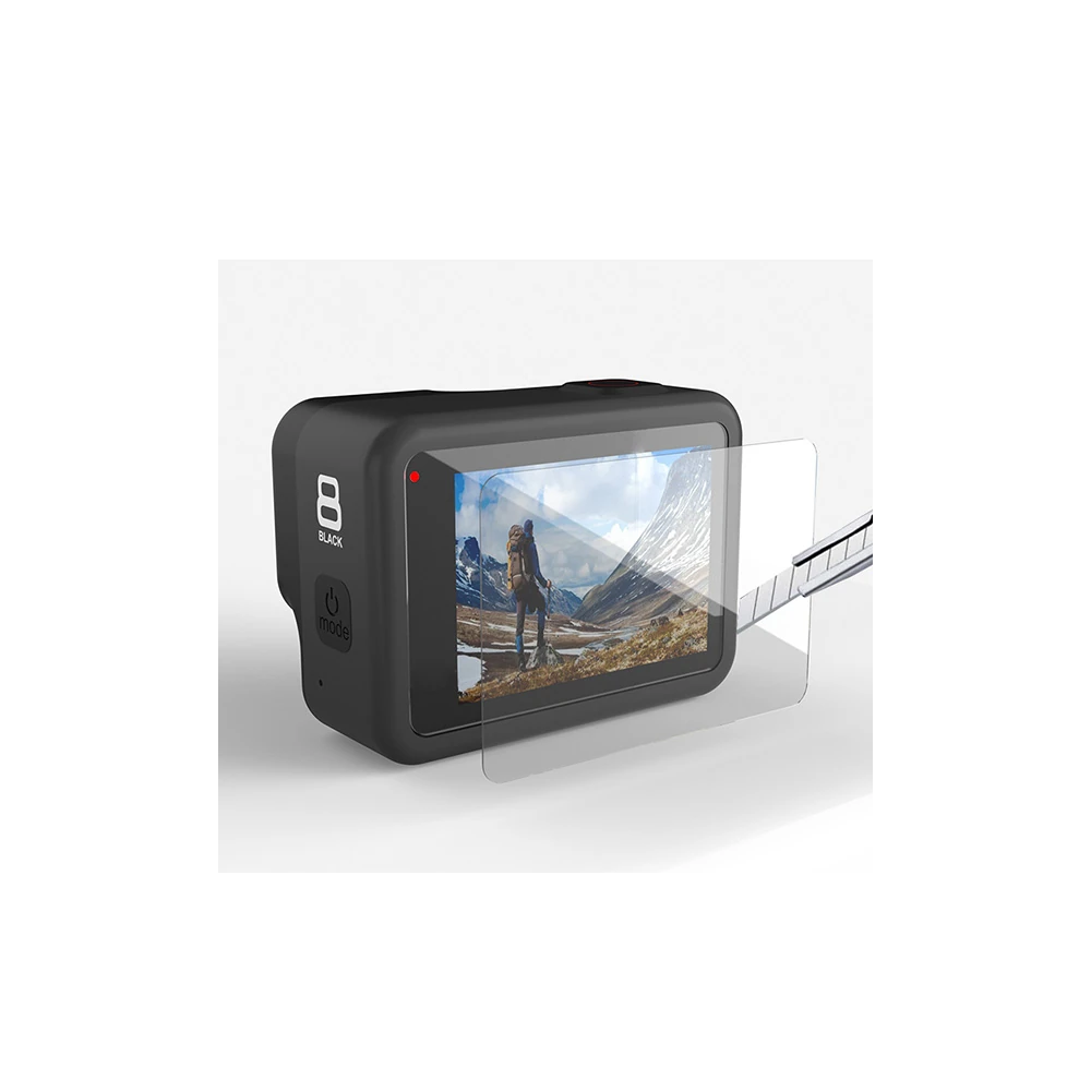 GOR Gopro Hero 8 2in1 Darbe Emici Ekran Koruyucu 2 SET