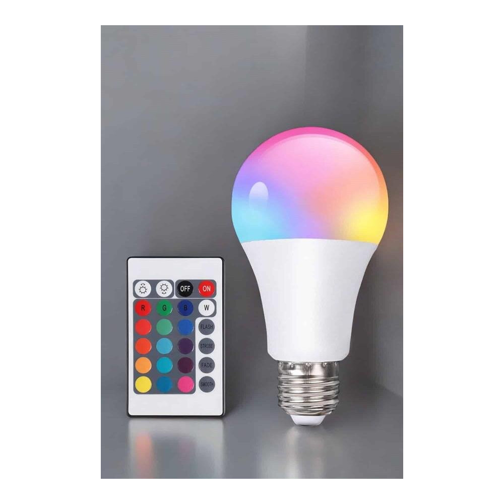 RGB Led Lamba Led Işık Ampul Renk Değiştirebilen 100 Watt
