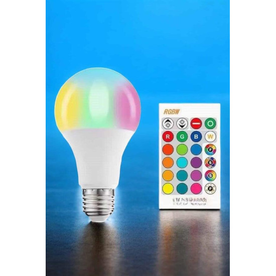 Led Ampul Enerji Dostu RGB Işıklı 100W Led Işık