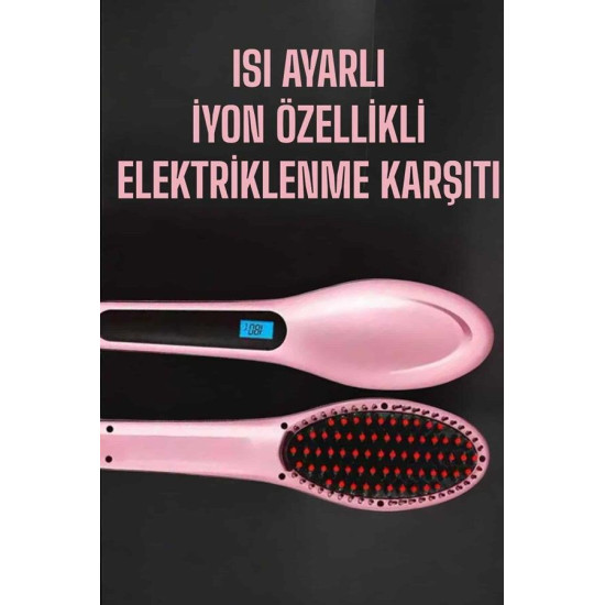 Fön Tarağı Saç Düzleştirici Sıkı Dişli Isı Ayarlı Elektriklenme Karşıt