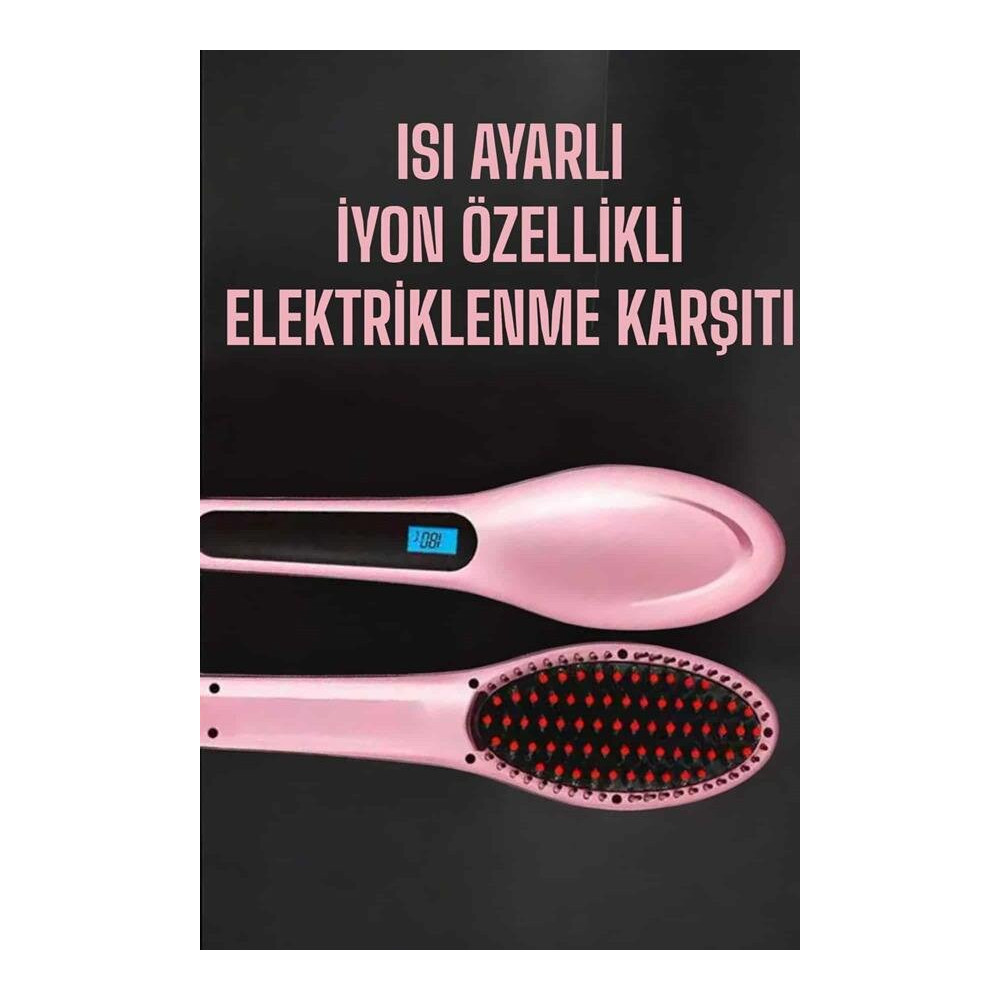 Fön Tarağı Saç Düzleştirici Sıkı Dişli Isı Ayarlı Elektriklenme Karşıt