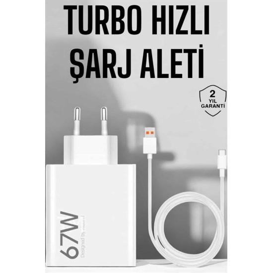 67W Hızlı Şarj Yüksek Voltaj Korumalı Type C Şarj Adaptörü