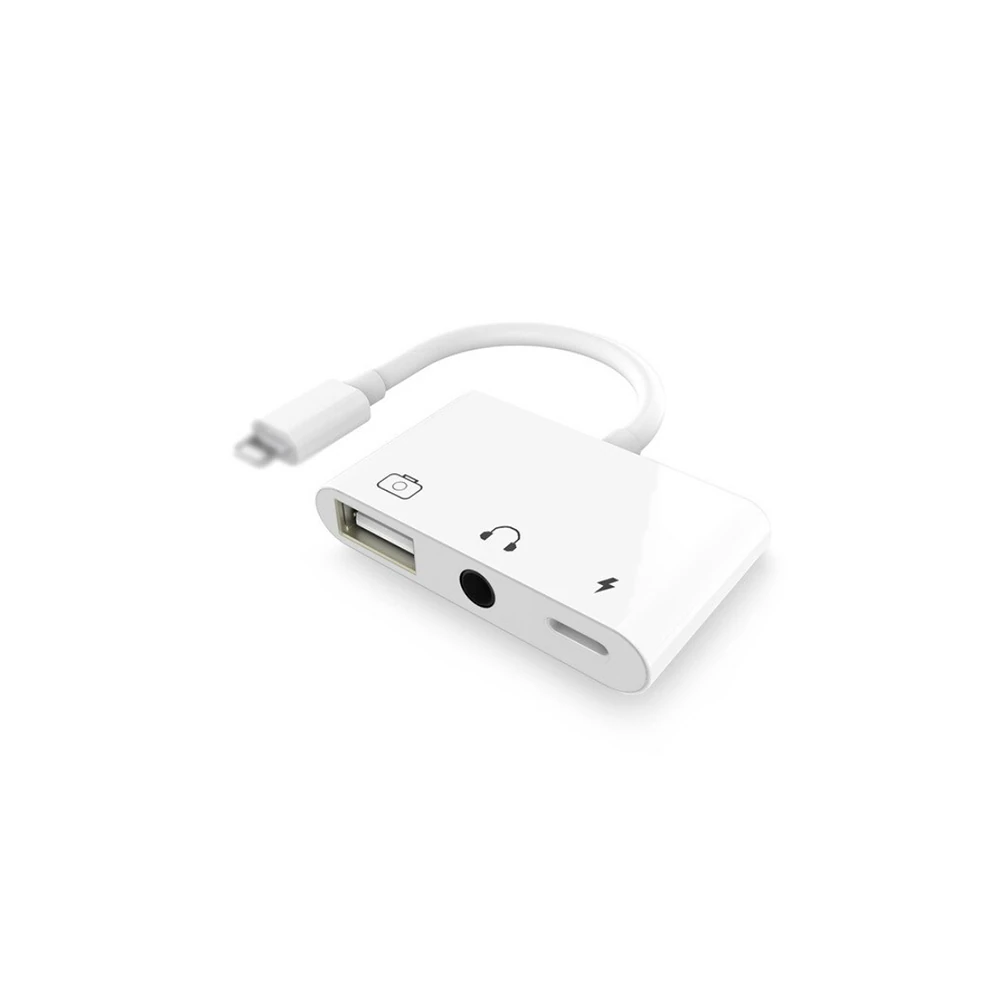 3in1 İPhone-İPAD lightning To Kulakılık ve Usb Kamera Okuyucu Otg