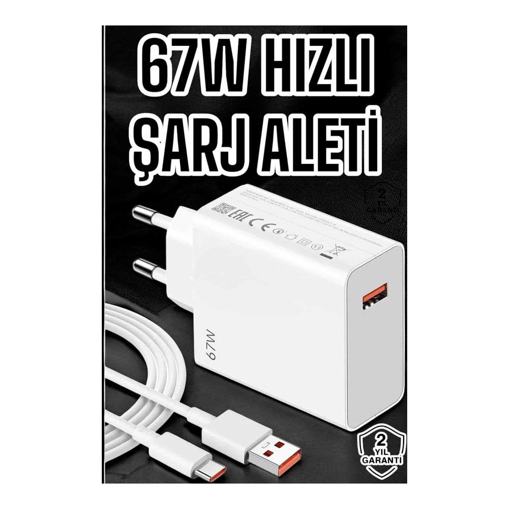 67W Şarj Aleti Turbo Hızlı Type-C Şarj