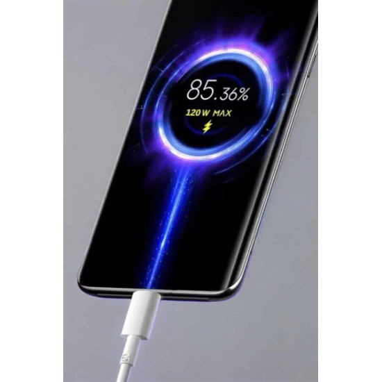 120W Şarj Aleti Hızlı Çift Turbo Şarj Aleti Seti Beyaz