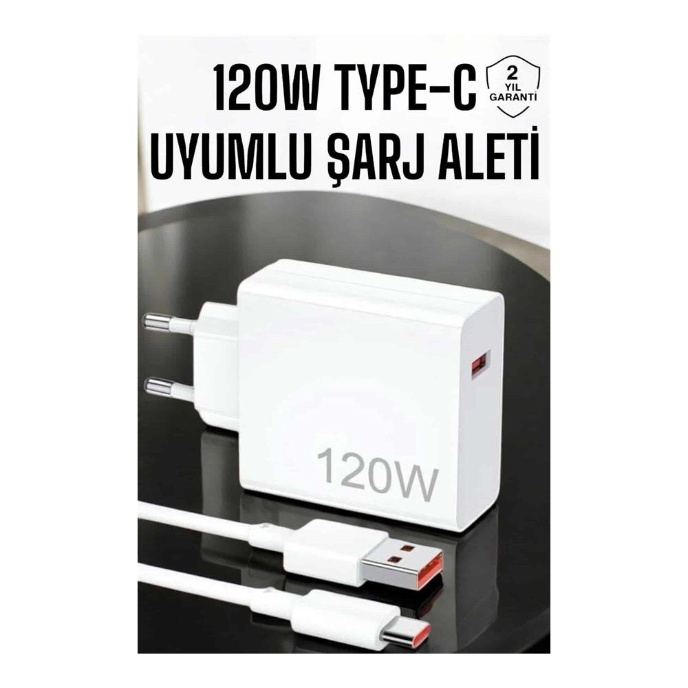 120W Şarj Aleti Type-C Uyumlu Turbo Şarj Aleti